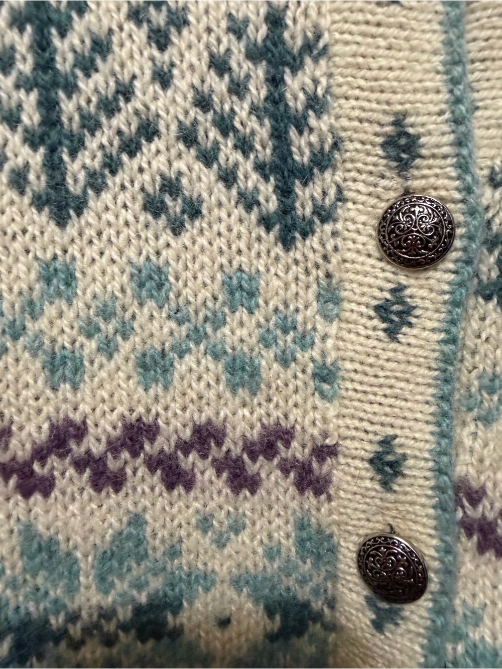 L. L. Bean Wool Vintage Sweater Cardigan Medium - Picture 4 of 4